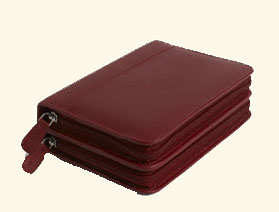 120 - Remedy case in high-quality cowhide - Red (RF Protected)