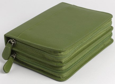 120 - Remedy case in high-quality cowhide - Green (RF Protected)