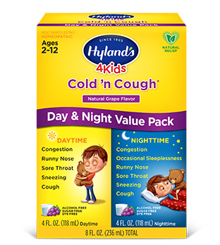 Hyland's 4 kids Cold n' Cough Day & Night VP Grape liquid
