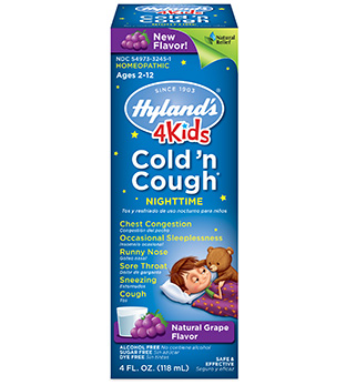 Hyland's 4 Kids Cold 'n Cough Nighttime - GRAPE