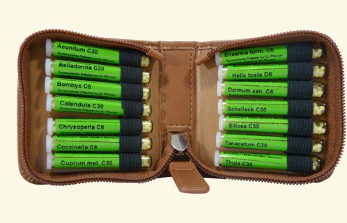 KAVIRAJ Starter Kit - 14 remedies in leather case